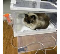 Nebulizador para Mascotas Nido Nebulizador Plegable para Mascotas, Cámara de Oxígeno con Atomización de Doble Orificio para Perros y Gatos, Tienda de Campaña Médica Portátil para Animales en El Hogar(