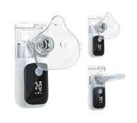 Nebulizador Portatil con tres modos de nebulización y pantalla led, Nebulizador Bebe Silencioso Recargable, Inhalador Nasal Adultos y Uso Pediátrico Compacto para Casa, Viaje y Uso Diario