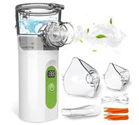 Nebulizador Portatil Silencioso para Adultos y Niños con Pantalla Digital, 2 Modos de Nebulización Inhalador, Carga USB-C Inhalador, Ideal para Casa y Viaje