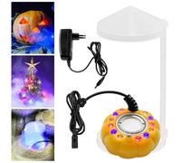 Nebulizador Ultrasónico: 12 LED Maquina De Humo Ultrasónico, Mini Máquina De Niebla, Atomizador Degradado De Tres Colores, Fuente De Agua Estanque Niebla Máquina Para Estanques Rocallas (Amarillo)