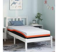 Nebuln Colchón blanco y negro, 80 x 160 cm, tejido jacquard de espuma viscoelástica con infusión de gel, firmeza media, para dormitorio, habitación de invitados, cama individual, con óptima comodidad