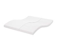 Nebuln Colchón de espuma blanco, 200 x 210 cm, 7 zonas, dureza 20 ILD, con funda rosa melocotón, comodidad para dormitorio, habitación de invitados, cama doble, somier, somier, cama individual, topper