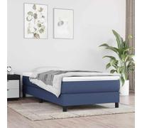 Nebuln Colchón de muelles ensacados medianos 120 x 190 x 20 cm, tela azul y blanca con muelles ensacados y espuma para dormitorio, habitación de invitados, cama individual, alta comodidad