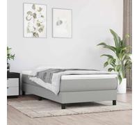 Nebuln Colchón de muelles ensacados medio gris claro 80 x 200 x 20 cm tela con muelles ensacados y espuma para dormitorio, habitación de invitados, cama individual y somier, gran comodidad