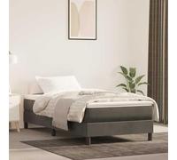 Nebuln Colchón de muelles ensacados para niños, 80 x 160 cm, funda de terciopelo gris oscuro, cómoda comodidad para dormitorio, habitación de invitados, cama individual y cama con somier