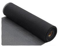 Nebulonova Forro de estante no adhesivo, agarre fuerte antideslizante para gabinetes de cocina, almacenamiento fácil de instalar, cajones, estantes, utensilios de cocina, vajilla, forros negros