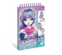 Nebulous Stars Designer-to-Go Isadora Multicolor 15 x 4 x 21 cm - Kit de dibujo portátil de moda con calcomanías y plantillas para niños a partir de 7 años