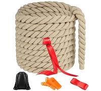 NEBURORA Cuerda de Tira y afloja de 20 pies para niños y Adultos Juegos al Aire Libre Día de Campo Reunión Familiar Verano Patio Trasero Césped Camping Carnaval Juegos de Fiesta Caqui