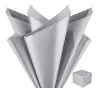 NEBURORA Papel de seda plateado metálico para bolsas de regalo 60 hojas de papel de seda plateado a granel para envolver regalos de Navidad Manualidades Decoración de cumpleaños