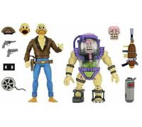 NECA- TMNT Cartoon Ace Duck MUTAGEN Man 2-Pack Tortuga Ninja mutante Adolescente Estatuas, Multicolor (77278)