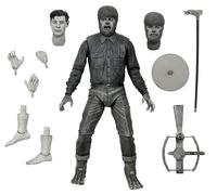 NECA - Figura de acción Universal Monsters Ultimate Wolf Man B&W 7, Color Blanco