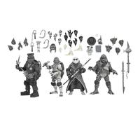 Um X Tartarughe Ninja Turtles Black & White 4pack Af Action Figura Neca