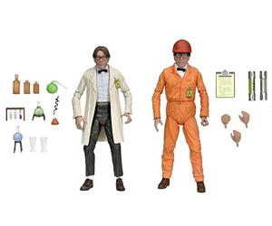 NECA Teenage Mutant Ninja Turtles 2: Secret of The Ooze - Figuras de acción a escala 1:7, Lab Coat Professor Perry y Hazmat Suit Professor Perry - Juego de 2 figuras