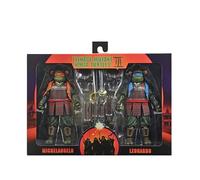 NECA Teenage Mutant Ninja Turtles 3 (Movie) - Turtles in Time- 1:7 Scale Collectible Action Figures, Leonardo & Michelangelo 2-Pack