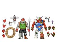 NECA- TMNT Cartoon Dirtbag/GROUNDCHUCK 2-Pack Estatuas, Multicolor (81893)