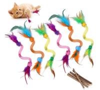 Necdeol Juguetes Hierba Gatera, 6pcs Juguetes Gatera el 5pcs Palitos de Hierba Gatera, Masticar Palos Gato, Palitos Hierba Gatera Naturales para la Limpieza y el Cuidado de los Dientes de Gato