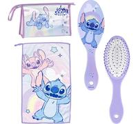 Neceser Aseo Viaje Accesorios Stitch con Peine, Toalla y Bolsa de Stitch - Neceser Aseo Stitch para Viaje o Escuela