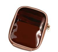 Neceser Bolsa De Viaje For Cosméticos, Minibolsa Portátil Impermeable For Guardar Pintalabios Y Cosméticos, Bolso De Mano Multifuncional.(Coffee)