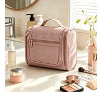 Neceser Colgante con Abertura de U, Accesorio de Viaje, Bolsa de Maletín con Múltiples Compartimentos para Mujeres y Hombres