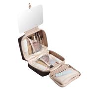 Neceser colgante de viaje, bolsa de maquillaje de gran capacidad, impermeable, organizador de cosméticos, organizador de artículos de tocador para baño, ducha, viaje, Black, Mass Beauty