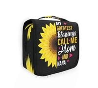 Neceser colgante de viaje My Greatest Blessings Call Me Mom and Nana para mujeres, hombres y niñas, bolsa organizadora de maquillaje impermeable para artículos esenciales de viaje, multicolor, Neceser