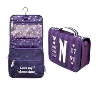 Neceser Colgante Miercoles Addams - Neceser Mujer Viaje Wednesday : Bolsa de Aseo niña Colegio - Organizador Maquillaje | Impermeable y con Compartimentos