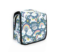 Neceser colgante para mujer, diseño de unicornios, arco iris y nubes, organizador de artículos de aseo portátil, bolsas de lavado, bolsa de maquillaje, bolsa de cosméticos, Unicornio I8269, Talla