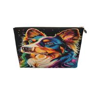 Neceser Colorido con diseño de Perro Border Collie, Estuche Aseo, Viaje para Mujer, 7 x 2,4