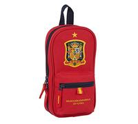 Neceser con 4 Estuches de Selección Española de Fútbol, Rojo, 120x50x230mm de safta