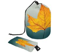 Neceser con cordón, bolsa de aseo con forma de barril de hoja de arce, bolsa organizadora de maquillaje de viaje + bolsa pequeña, multicolor, 9.9x6.9in/25.2x17.6cm;6x3.5in/15.2x8.8cm, Neceser