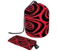 Neceser con cordón, bolsa de aseo con forma de barril de rosas, bolsa organizadora de maquillaje de viaje + bolsa pequeña, multicolor, 9.9x6.9in/25.2x17.6cm;6x3.5in/15.2x8.8cm, Neceser