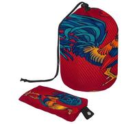 Neceser con cordón, bolsa organizadora de maquillaje de viaje con forma de barril de gallina, bolsa organizadora de maquillaje + bolsa pequeña, multicolor, 9.9x6.9in/25.2x17.6cm;6x3.5in/15.2x8.8cm,