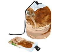 Neceser con cordón, bolsa organizadora de maquillaje de viaje con forma de barril de pájaro kiwi + bolsa pequeña, multicolor, 9.9x6.9in/25.2x17.6cm;6x3.5in/15.2x8.8cm, Neceser