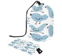 Neceser con cordón, bonito diseño de pollo, bolsa de aseo con forma de barril, bolsa organizadora de maquillaje de viaje + bolsa pequeña, multicolor, 9.9x6.9in/25.2x17.6cm;6x3.5in/15.2x8.8cm, Neceser