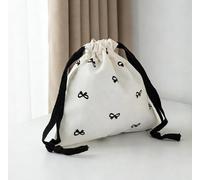 Neceser con cordón de lazo, bolsa de viaje ligera y organizador de almacenamiento de escritorio, Negro, Estuches de cosmé
