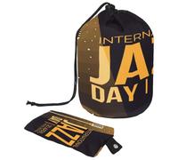 Neceser con cordón, Día Internacional del Jazz, 30 de abril, festival de música, bolsa de aseo con forma de barril, bolsa organizadora de maquillaje de viaje + bolsa pequeña, multicolor,