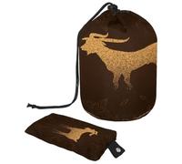 Neceser con cordón, diseño abstracto de Eid Al Adha Mubarak, bolsa de aseo con forma de barril, bolsa organizadora de maquillaje de viaje + bolsa pequeña, multicolor,