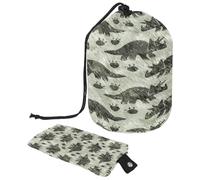 Neceser con cordón, diseño de dinosaurio jurásico, con forma de barril fósil, bolsa de cosméticos, bolsa organizadora de maquillaje de viaje + bolsa pequeña, multicolor,