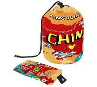 Neceser con cordón, diseño de mapa de China con forma de barril, bolsa de cosméticos, bolsa organizadora de maquillaje de viaje + bolsa pequeña, multicolor, 9.9x6.9in/25.2x17.6cm;6x3.5in/15.2x8.8cm,