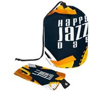 Neceser con cordón para el día del jazz, saxofón, piano, violín, música, barril, bolsa para cosméticos, bolsa organizadora de maquillaje de viaje + bolsa pequeña, multicolor,