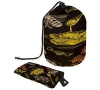 Neceser con cordón, tarro de miel de abeja y barril de pan, bolsa de cosméticos, bolsa organizadora de maquillaje de viaje + bolsa pequeña, multicolor, 9.9x6.9in/25.2x17.6cm;6x3.5in/15.2x8.8cm,