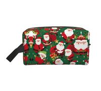 Neceser con estampado de gnomos de Navidad para mujeres y hombres, bolsa de maquillaje de viaje de gran capacidad, bolsa de almacenamiento de cosméticos