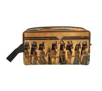 Neceser con estampado de mujeres en el antiguo Egipto para mujer, bolsa de aseo de viaje, bolsa de cosméticos de gran capacidad para hombres, White, Talla única