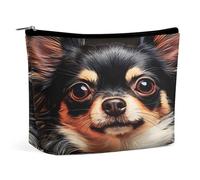 Neceser con Retrato de Perro Chihuahua, Organizador de artículos de Aseo de Viaje, Estuche de cosméticos para Mujer, Regalos de cumpleaños para mamás, niñas, Mujeres y Hermanas.