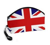 Neceser Curvo con Estampado de la Bandera del Reino Unido para Mujeres y niñas, Ideal para brochas de Maquillaje, Cuidado de la Piel y Accesorios de Belleza.