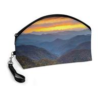 Neceser Curvo con Estampado de Las montañas Blue Ridge Parkway para Mujeres y niñas, Ideal para brochas de Maquillaje, Cuidado de la Piel y Accesorios de Belleza.