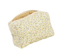 Neceser de algodón de moda grande con elegantes bolsas de almacenamiento de artículos de tocador para mujeres y niñas, diseños bonitos, Amarillo, Mass Beauty