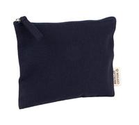 Neceser de Algodón Reciclado, 21 x 16 cm, con Cremallera y Tirador, Ligero, Forma Barata y Elegante de Tener organizado Tus cajones del baño y mesilla de Noche. (Azul Marino)