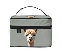Neceser de alpaca con diseño de avatar. Bolsa de cosméticos estampada para mujer, organizador grande para viajes