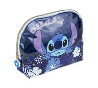 Neceser de Aseo de Stitch - Color Azul - 22.6 x 18.6 x 8 cm - Gran Capacidad de Almacenamiento - 100% Poliuretano - Cierre de Cremallera - Producto Original Diseñado en España